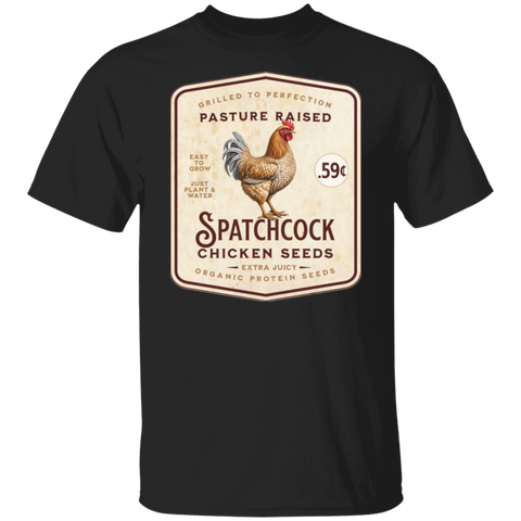 Spatchcock Chicken Seeds - Retro Style Seed Package T-Shirt