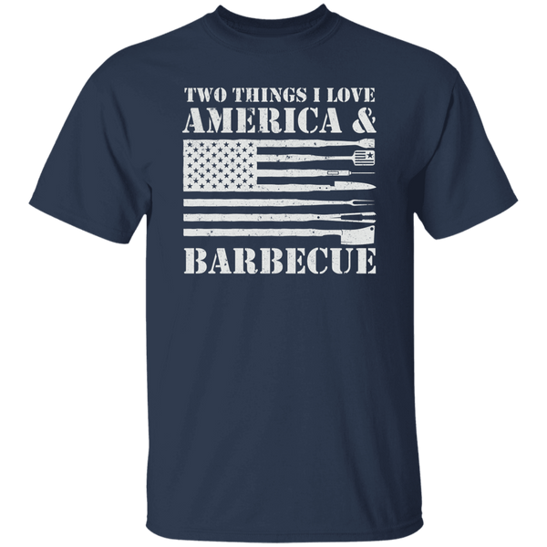 Patriotic Two Things I Love - America and Barbecue T-Shirt