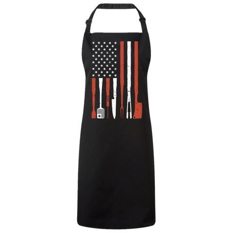 Barbecue Tools USA Flag Patriotic Grilling Unisex Butcher Apron