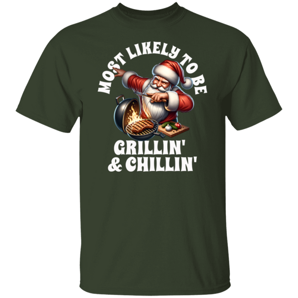 Santa Most Likely to be Chillin' and Grillin' T-Shirt