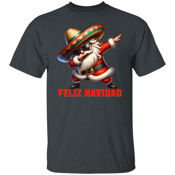 Santa Dabbing Feliz Navidad Latino Christmas T-Shirt