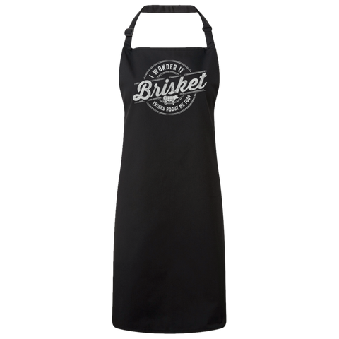 I Wonder If Brisket Thinks Of Me Unisex Butcher Apron