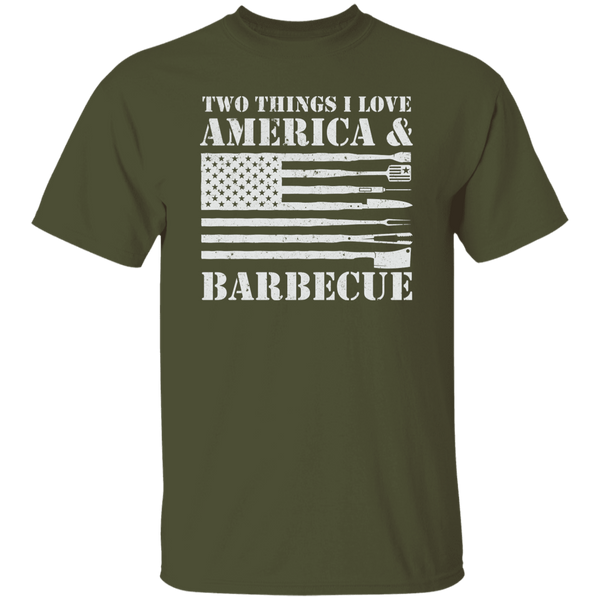 Patriotic Two Things I Love - America and Barbecue T-Shirt