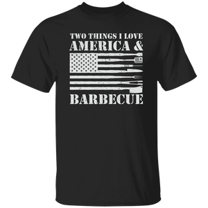 Patriotic Two Things I Love - America and Barbecue T-Shirt