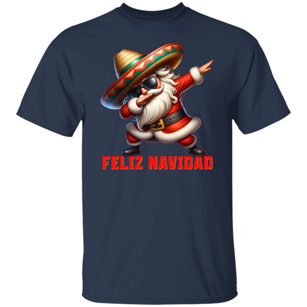 Santa Dabbing Feliz Navidad Latino Christmas T-Shirt