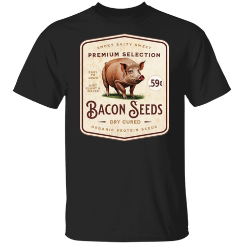 Bacon Seeds - Retro Style Seed Package  T-Shirt