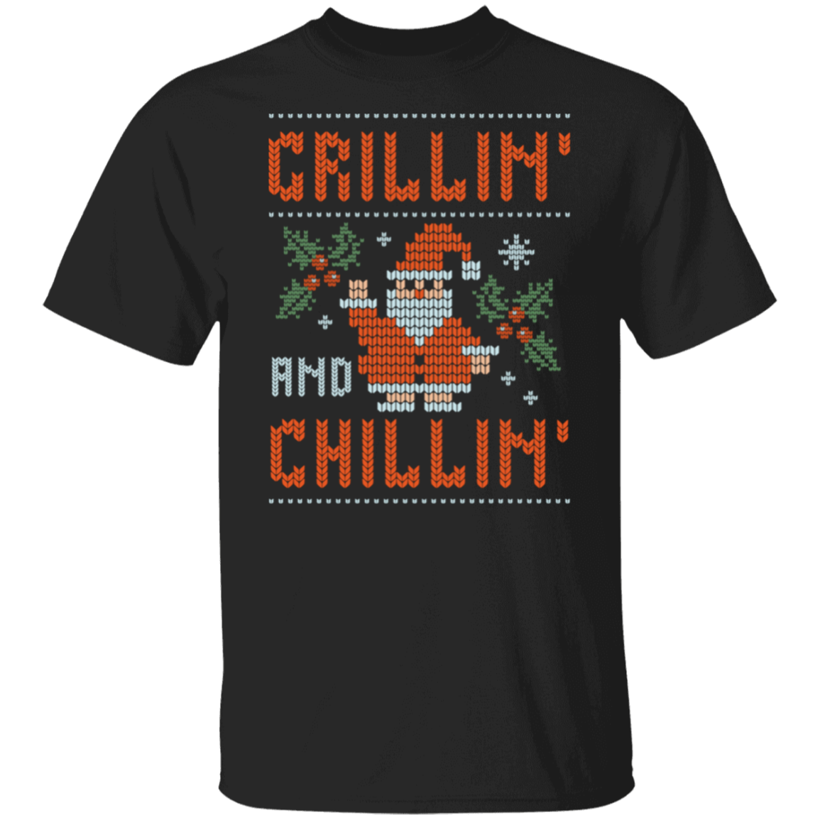 Grillin' and Chillin' Christmas Ugly Sweater T-Shirt