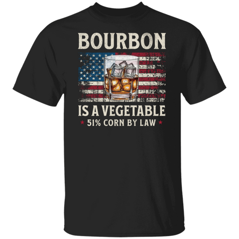 USA Flag Bourbon is a Vegetable T-Shirt