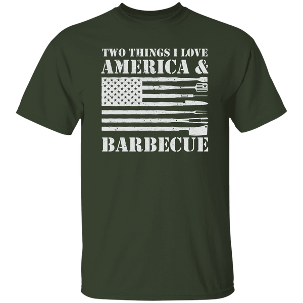 Patriotic Two Things I Love - America and Barbecue T-Shirt