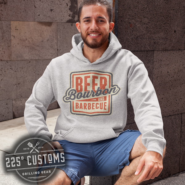 Beer Bourbon and BBQ Pullover Hoodie