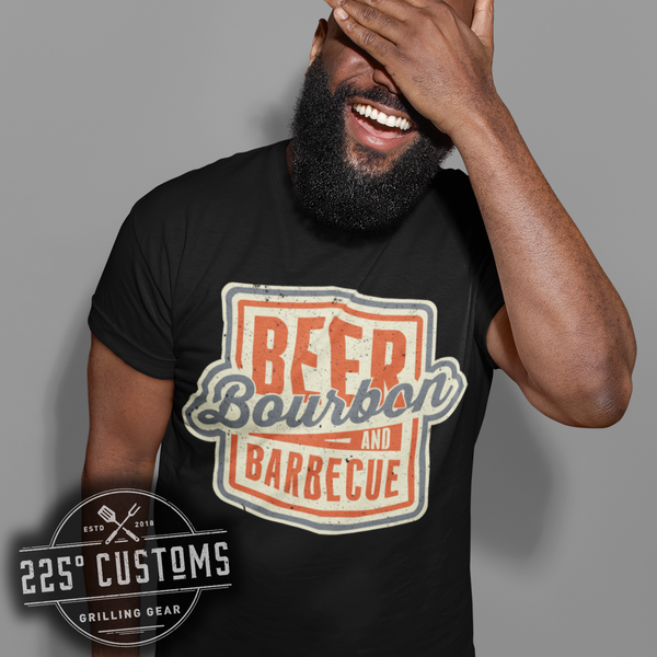 Beer Bourbon and BBQ Grilling Short-Sleeve T-Shirt