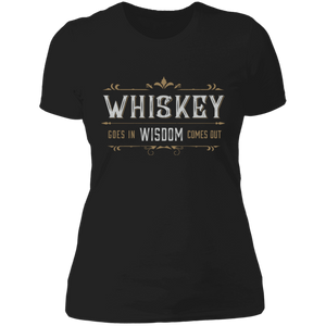 Whiskey/Wisdom Grilling BBQ Ladies' Boyfriend T-Shirt