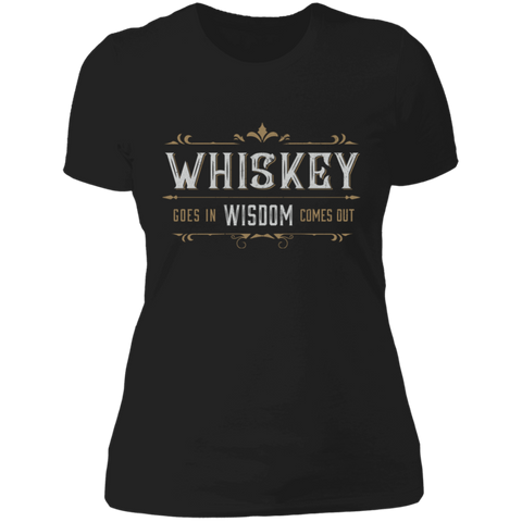 Whiskey/Wisdom Grilling BBQ Ladies' Boyfriend T-Shirt