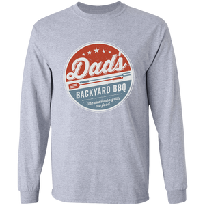 Dad's Backyard BBQ Red White & Blue Long Sleeve T-Shirt