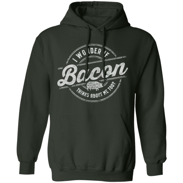 I Wonder If Bacon Thinks About Me Too Pullover Hoodie