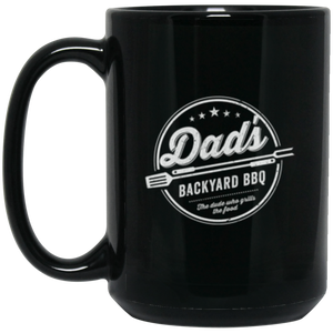 Dad's Backyard BBQ Black Mug