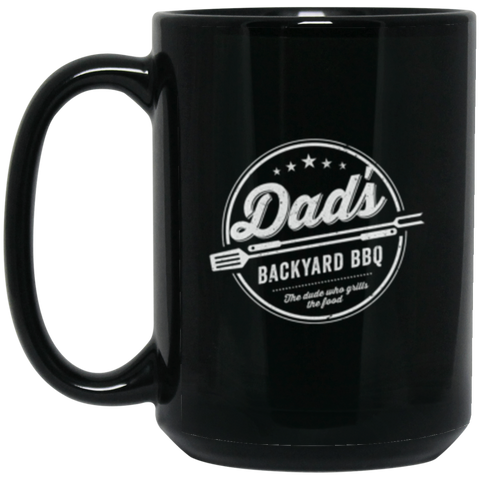 Dad's Backyard BBQ Black Mug