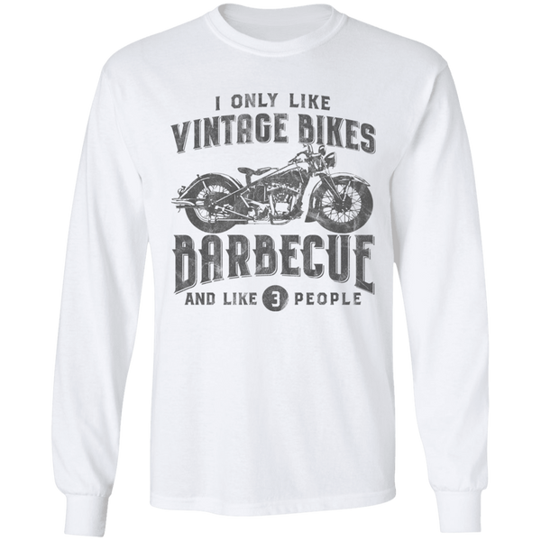 Vintage Bikes and Barbecue Long-Sleeve T-Shirt