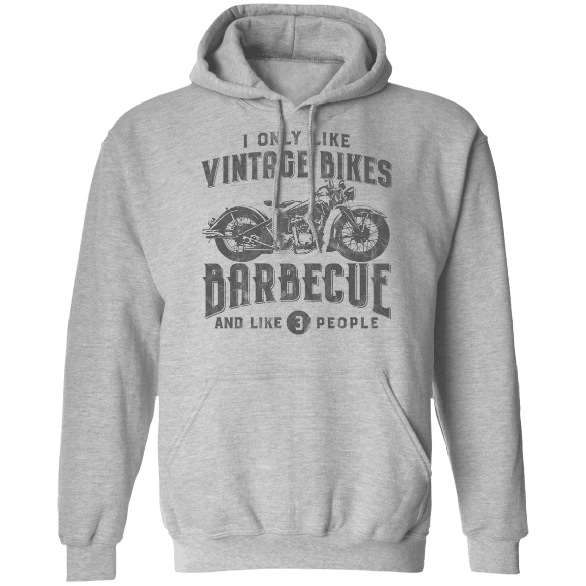 Vintage Bikes and Barbecue Pullover Hoodie