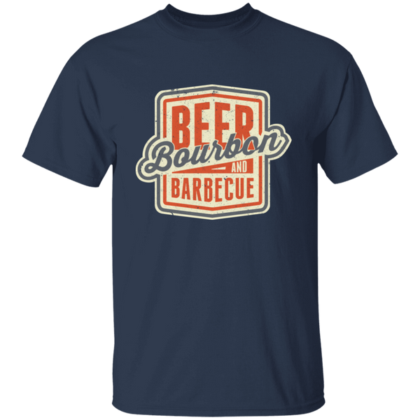 Beer Bourbon and BBQ Grilling Short-Sleeve T-Shirt