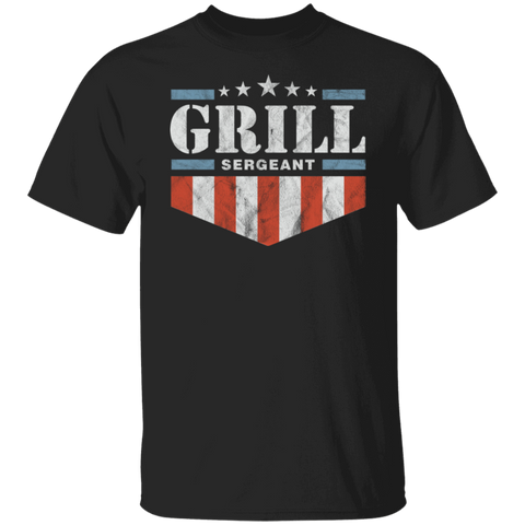 Grill Sergeant Red White and Blue Short Sleeve T-Shirt