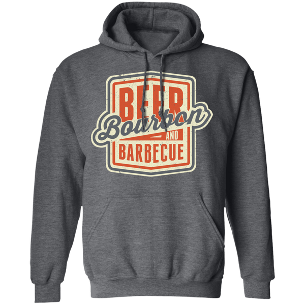 Beer Bourbon and BBQ Pullover Hoodie