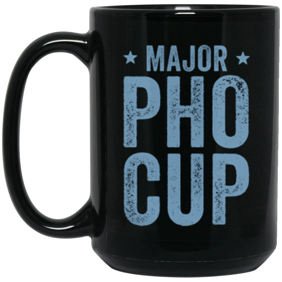 Major Pho Cup 15 oz. Black Mug