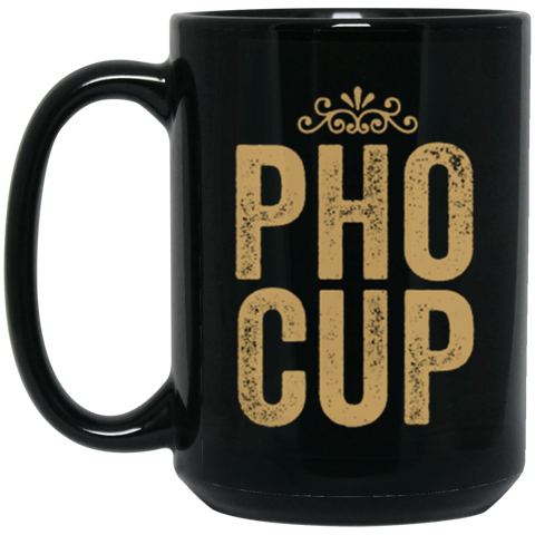 Pho Cup 15 oz. Black Mug