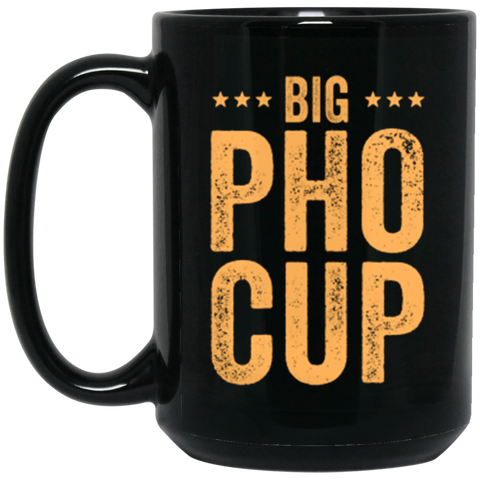 Big Pho Cup 15 oz. Black Mug