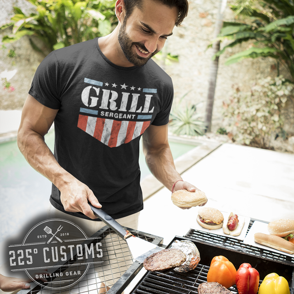 Grill Sergeant Red White and Blue T-shirt